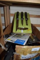 Quantity of assorted kitchen knives