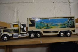 An American Nylint Corp large model of a truck and trailer
