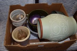 Quantity of assorted plant pots to include Denby and others