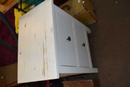 White painted bedside cabinet