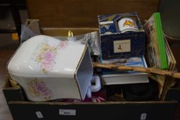 One box of various house clearance sundries