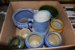 Quantity of assorted stoneware and ceramic glass vases and others