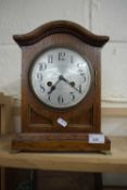 An R C Marsh & Co, Birmingham oak cased mantel clock