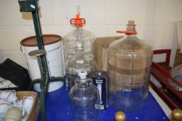 Quantity of glass brewing jars, bottles and other items