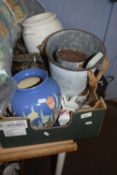 Mixed Lot: Assorted planters, vases, household decorative items etc