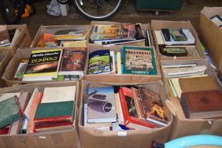 A pallet of nine boxes of books assorted topics