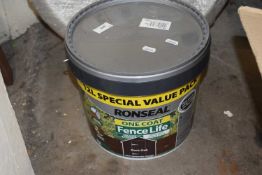 Tub of Ronseal Fence Life wood stain