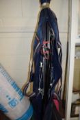 Pair of skis and poles with carry case