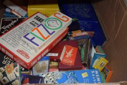 Box of various assorted games