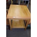 A two tier rectangular table