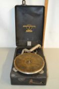A small Columbia travelling gramophone, model number 100