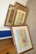 Mixed Lot: Various pictures to include a study of Hanworth, watercolour, framed and glazed plus