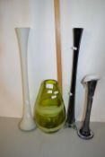 Group of four modern Art Glass vases