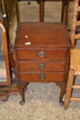 20th Century three drawer bedside cabinet