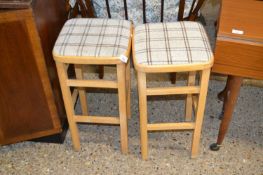 A pair of kitchen stools