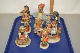 Collection of various Goebel and Hummel figures