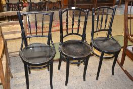 Three bentwood cafe chairs