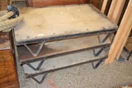 Set of three iron framed stands