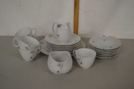 Quantity of modern floral decorated tea wares