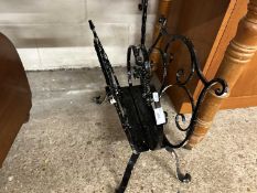 An iron magazine rack