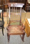 19th Century scroll arm rocking chair (a/f)