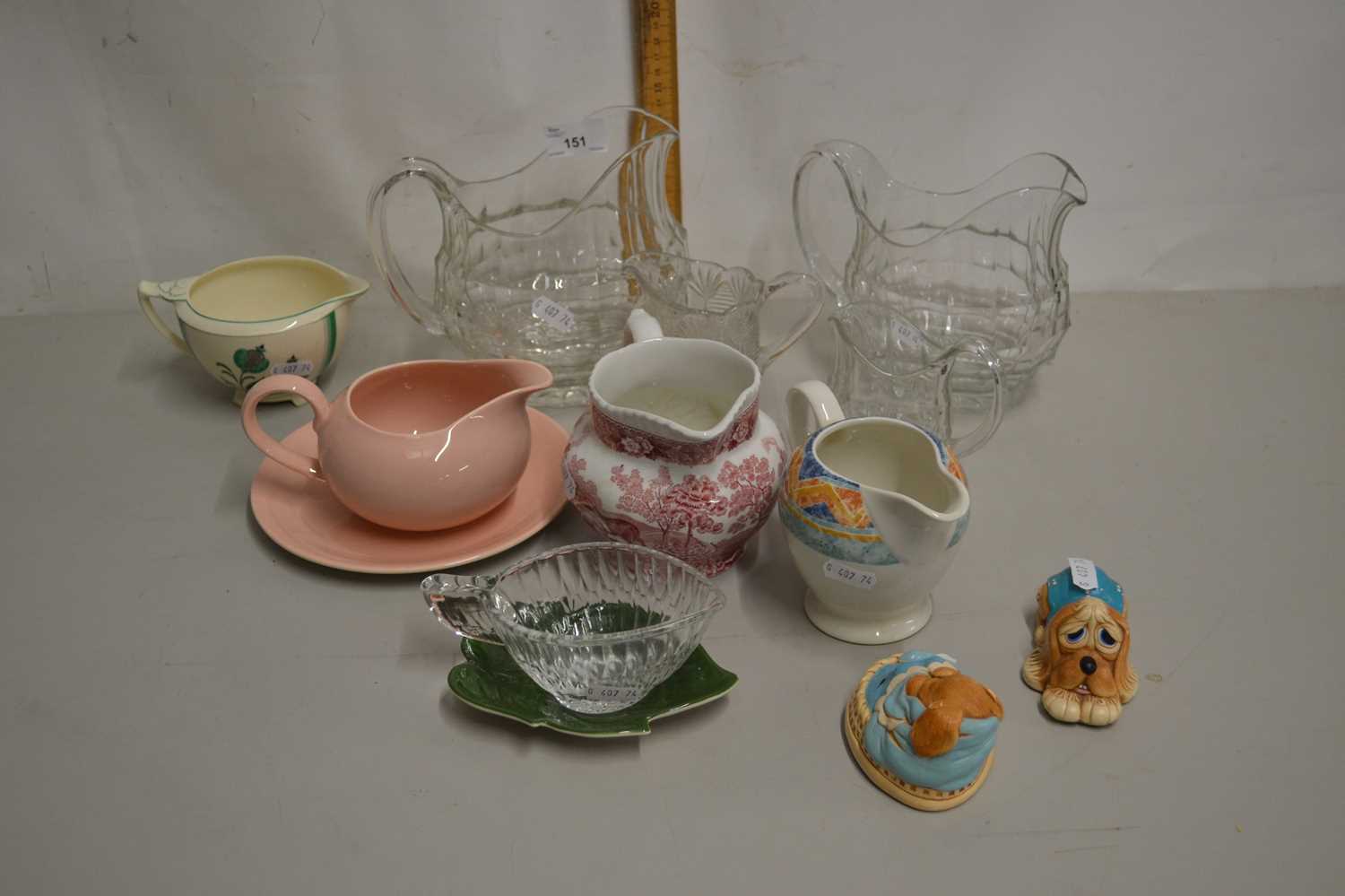 Mixed Lot: Various assorted jugs, Pendelphin models etc
