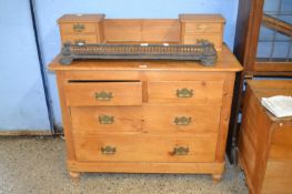 Late Victorian pine dressing chest