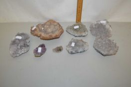 A collection of various mineral samples