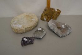 Mixed Lot: Various assorted mineral samples, ashtray etc