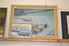 Diggens, two studies of motor racing scenes