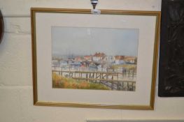 Craywood, study of a harbour scene, watercolour, framed and glazed