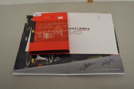 Mixed Lot: McLaren GT racing photograph signed by drivers together with a further Lamborghini
