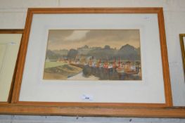 L J Connor, View of Rye Harbour, watercolour, framed and glazed