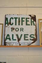 A section of a Thorley's Lactifier for Calves enamel sign