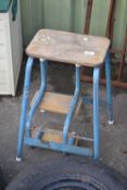 Metal framed step stool