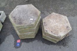 Quantity of hexagonal paving slabs