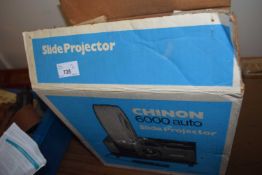 Chinon 6000 Auto Slide Projector and a pop-up tripod screen, boxed