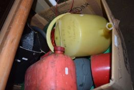 Quantity of assorted watering and petrol cans