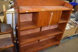 An early 20th Century hardwood bureau bookcase cabinet