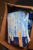 A box of Tenna Incontinence Pads