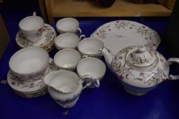 A Paragon floral decorated tea set