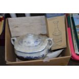 Mixed Lot: Blue and white tureen and cover, ceramics etc