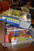 Box of various assorted books, games etc