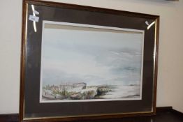 Quiet Mornings, Blakeney by Wynn Hughes-Pullen, watercolour, framed and glazed