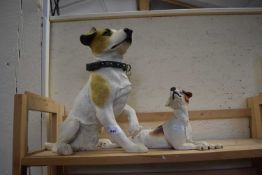Two resin models of terriers