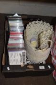 Quantity of CD's and two lace ceiling lights