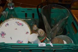 Mixed Lot: Commemorative glass vase, others, decorative plates, cups etc
