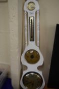White painted wall mounted barometer
