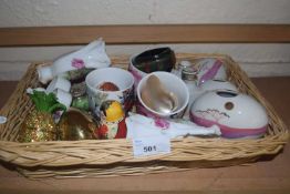 Mixed Lot: Assorted ceramics and glass, trinket boxes etc
