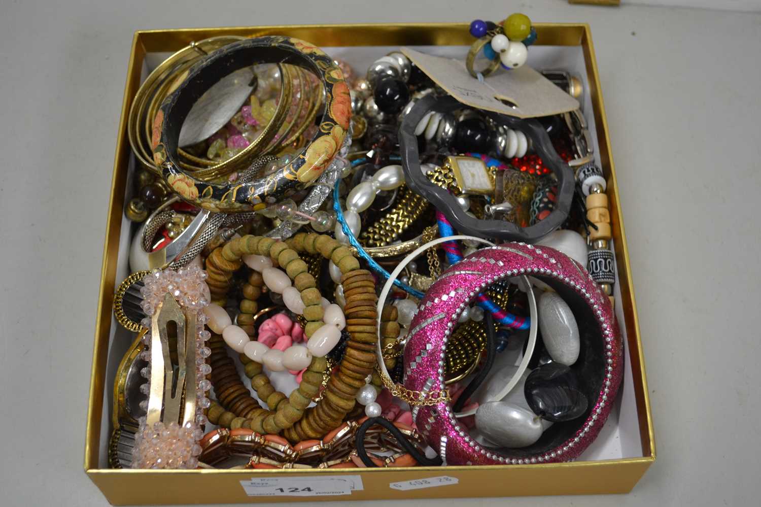 Box of various assorted costume jewellery